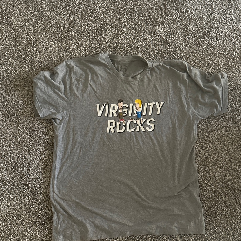 Gray Graphic T-Shirt with Slogan